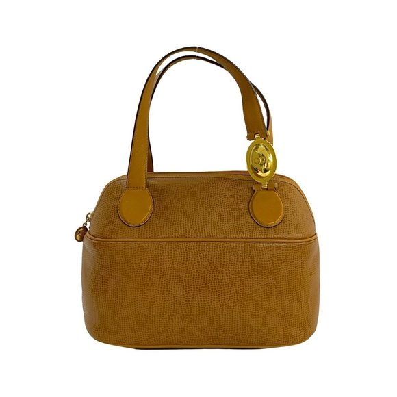 DIOR Brown Leather Boston Bag - Picture 1 of 9